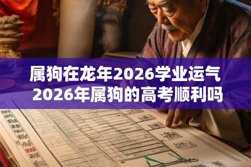 属狗在龙年2026学业运气 2026年属狗的高考顺利吗