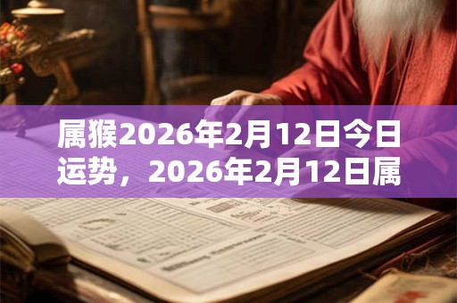 属猴2026年2月12日今日运势，2026年2月12日属猴人运势