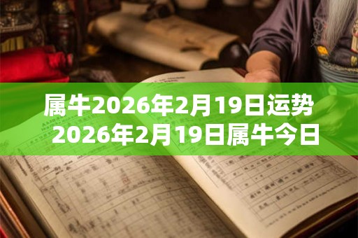 属牛2026年2月19日运势  2026年2月19日属牛今日运势
