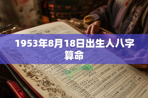 1953年8月18日出生人八字算命 1953年8月18日出生人八字算命