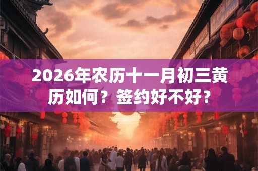 2026年农历十一月初三黄历如何？签约好不好？