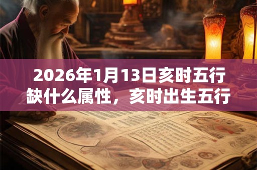 2026年1月13日亥时五行缺什么属性，亥时出生五行缺什么