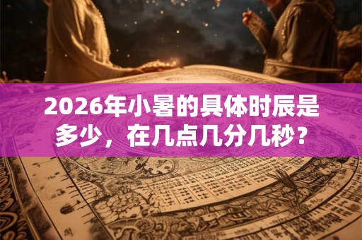 2026年小暑的具体时辰是多少，在几点几分几秒？