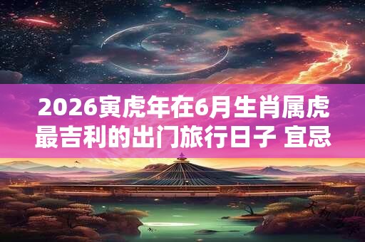 2026寅虎年在6月生肖属虎最吉利的出门旅行日子 宜忌分析