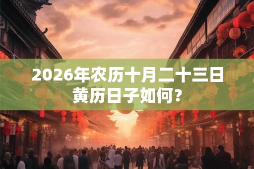 2026年农历十月二十三日黄历日子如何？