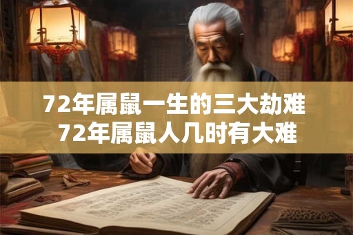 72年属鼠一生的三大劫难 72年属鼠人几时有大难