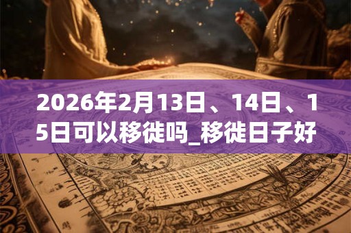 2026年2月13日、14日、15日可以移徙吗_移徙日子好吗