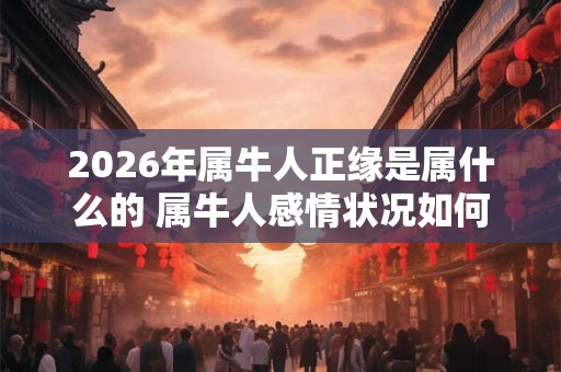 2026年属牛人正缘是属什么的 属牛人感情状况如何