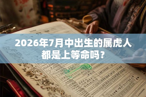 2026年7月中出生的属虎人都是上等命吗？
