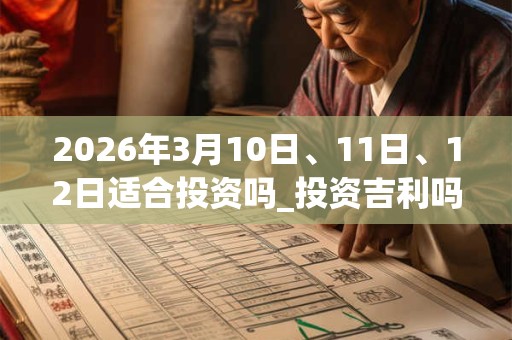 2026年3月10日、11日、12日适合投资吗_投资吉利吗