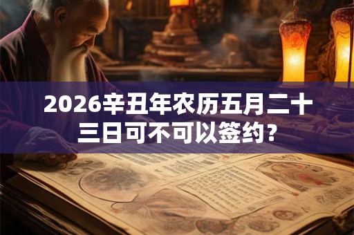 2026辛丑年农历五月二十三日可不可以签约？
