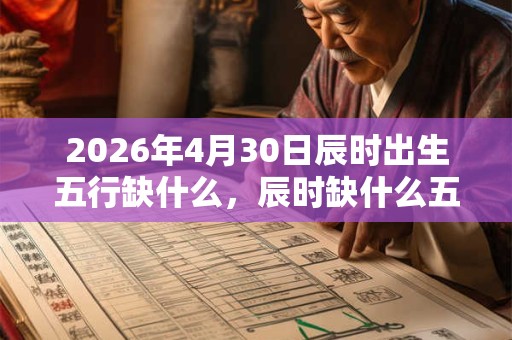2026年4月30日辰时出生五行缺什么，辰时缺什么五行
