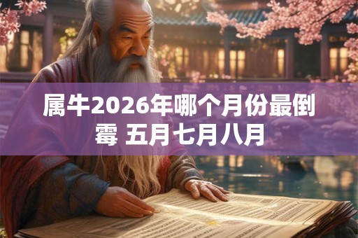 属牛2026年哪个月份最倒霉 五月七月八月
