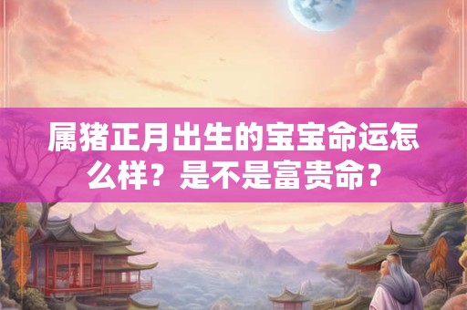 属猪正月出生的宝宝命运怎么样？是不是富贵命？