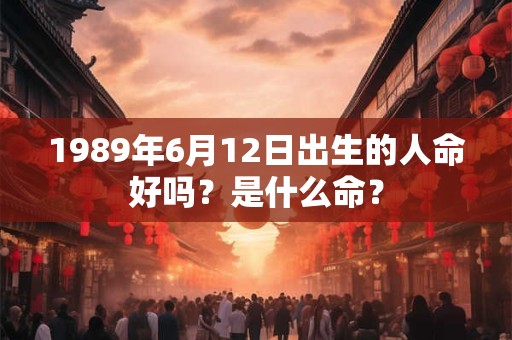 1989年6月12日出生的人命好吗？是什么命？