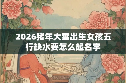 2026猪年大雪出生女孩五行缺水要怎么起名字