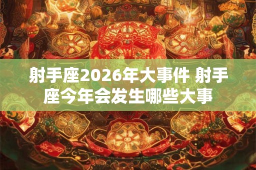 射手座2026年大事件 射手座今年会发生哪些大事