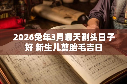 2026兔年3月哪天剃头日子好 新生儿剪胎毛吉日