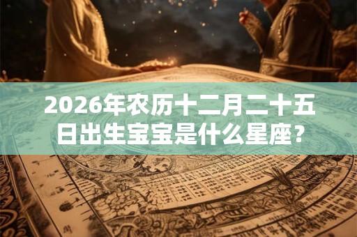 2026年农历十二月二十五日出生宝宝是什么星座？