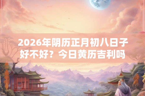 2026年阴历正月初八日子好不好？今日黄历吉利吗
