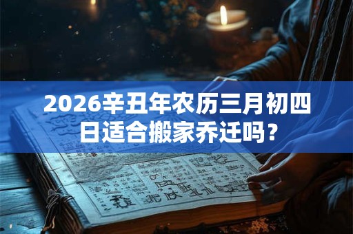 2026辛丑年农历三月初四日适合搬家乔迁吗？