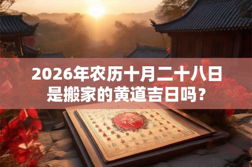 2026年农历十月二十八日是搬家的黄道吉日吗？