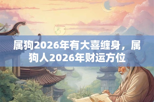 属狗2026年有大喜缠身，属狗人2026年财运方位