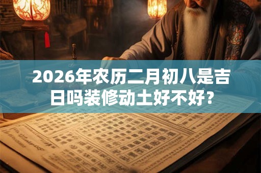 2026年农历二月初八是吉日吗装修动土好不好？