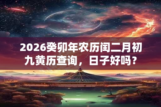 2026癸卯年农历闰二月初九黄历查询，日子好吗？