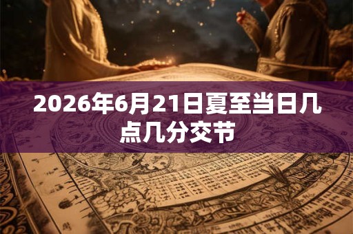 2026年6月21日夏至当日几点几分交节