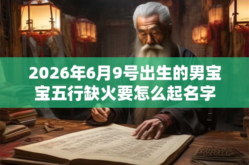 2026年6月9号出生的男宝宝五行缺火要怎么起名字
