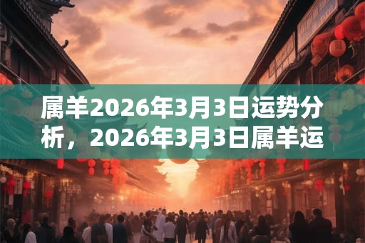 属羊2026年3月3日运势分析，2026年3月3日属羊运气详解
