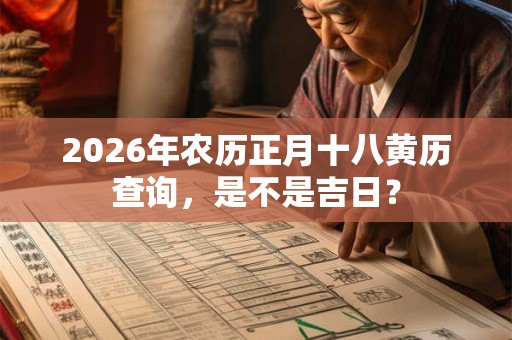 2026年农历正月十八黄历查询，是不是吉日？