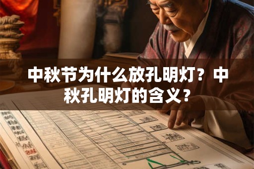 中秋节为什么放孔明灯？中秋孔明灯的含义？