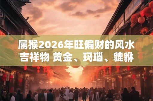 属猴2026年旺偏财的风水吉祥物 黄金、玛瑙、貔貅