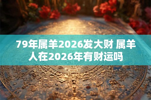 79年属羊2026发大财 属羊人在2026年有财运吗