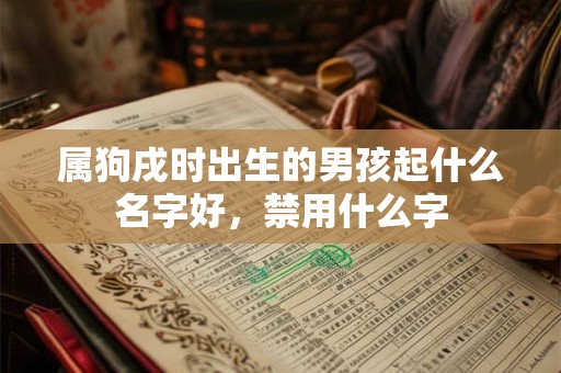 属狗戌时出生的男孩起什么名字好，禁用什么字