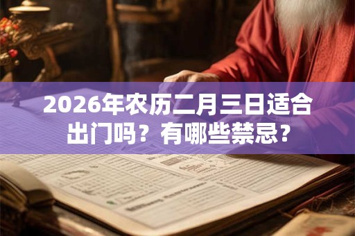 2026年农历二月三日适合出门吗？有哪些禁忌？