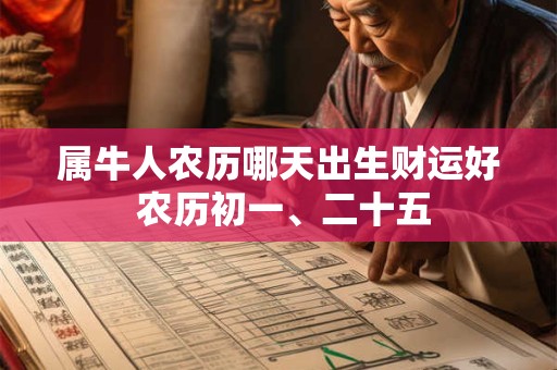 属牛人农历哪天出生财运好 农历初一、二十五