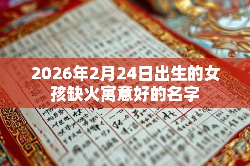 2026年2月24日出生的女孩缺火寓意好的名字