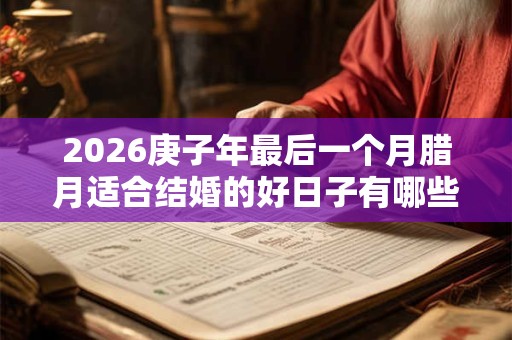 2026庚子年最后一个月腊月适合结婚的好日子有哪些？