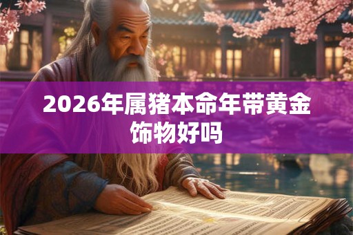 2026年属猪本命年带黄金饰物好吗