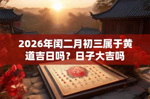 2026年闰二月初三属于黄道吉日吗?日子大吉吗 2026年闰二月初三属于黄道吉日吗?日子大吉吗