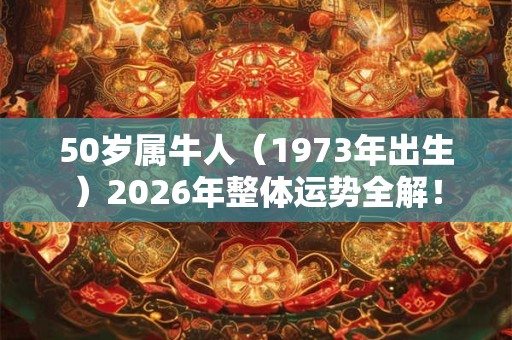 50岁属牛人（1973年出生）2026年整体运势全解！