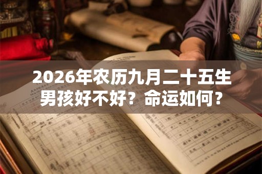 2026年农历九月二十五生男孩好不好？命运如何？