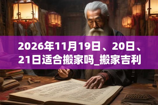 2026年11月19日、20日、21日适合搬家吗_搬家吉利吗