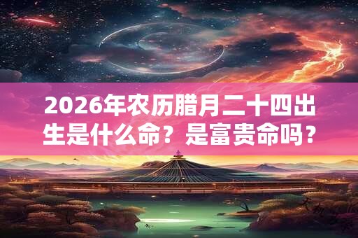 2026年农历腊月二十四出生是什么命？是富贵命吗？