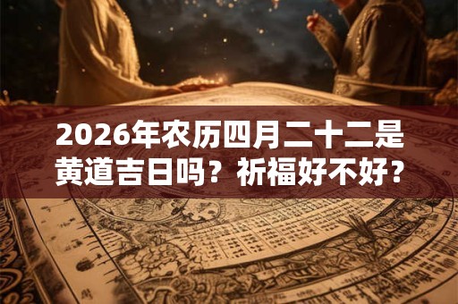 2026年农历四月二十二是黄道吉日吗？祈福好不好？