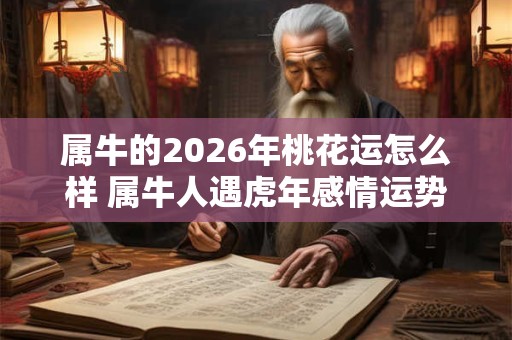 属牛的2026年桃花运怎么样 属牛人遇虎年感情运势