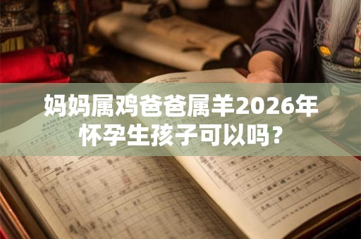 妈妈属鸡爸爸属羊2026年怀孕生孩子可以吗？